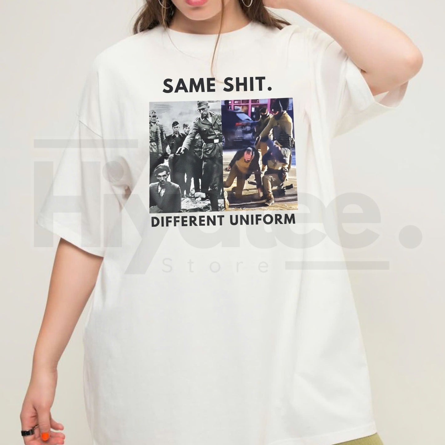 "Abolish ICE: Different Uniform Same Shit" Shirt – Social Justice Activist Tee - Hiyatee