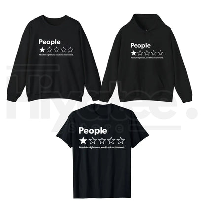 "Absolute Would" – Funny One Star Review People Graphic Top - Hiyatee