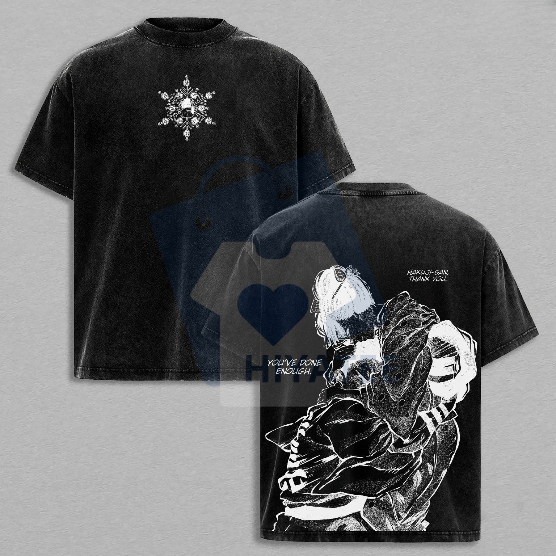 Akaza vs. Koyuki Demon Slayer T-Shirt – Vintage Washed Heavy Cotton Anime Tee - Hiyatee