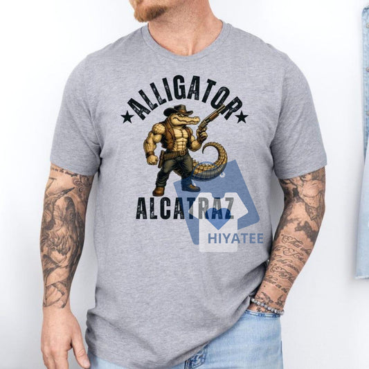 Alligator Alcatraz Tee – Funny Everglades Parody Shirt for Swamp Lovers-Hiyatee