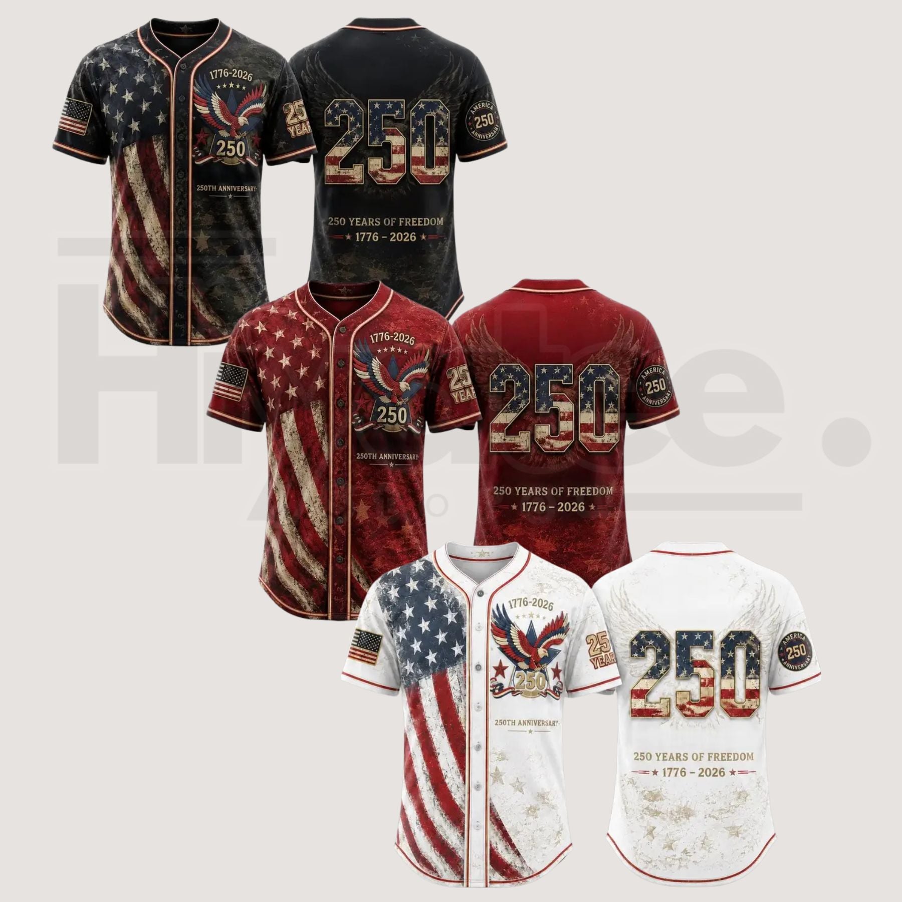 America 250th Anniversary Baseball Jersey – 1776–2026 USA Patriotic Shirt