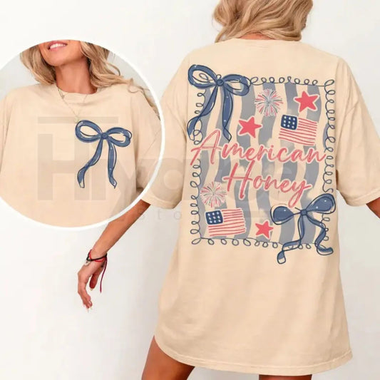 "American Honey" – Coquette 4th of July Girly Vintage USA Top - Hiyatee