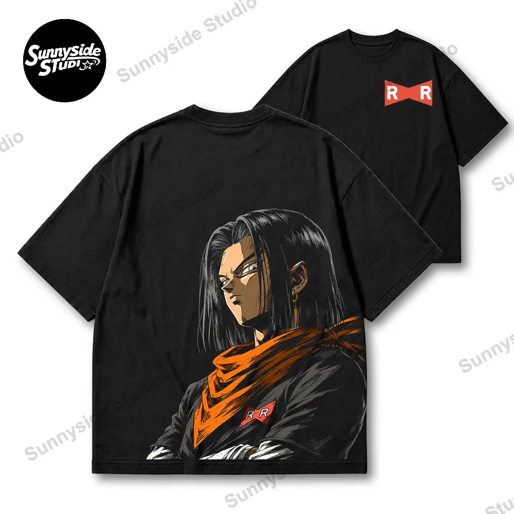 "GAZE" Series Anime 90s Graphic Tee – Retro Anime US Regular Fit Streetwear T-Shirt