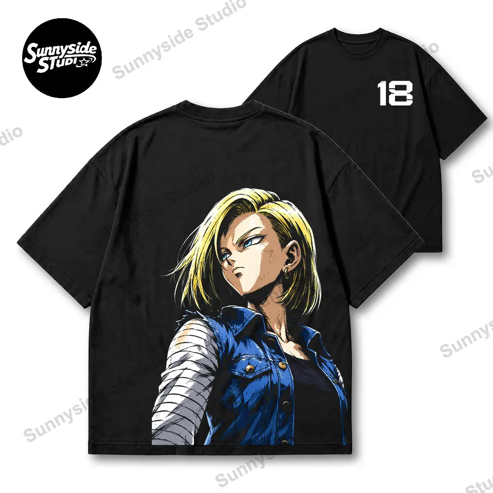 "GAZE" Series Anime 90s Graphic Tee – Retro Anime US Regular Fit Streetwear T-Shirt