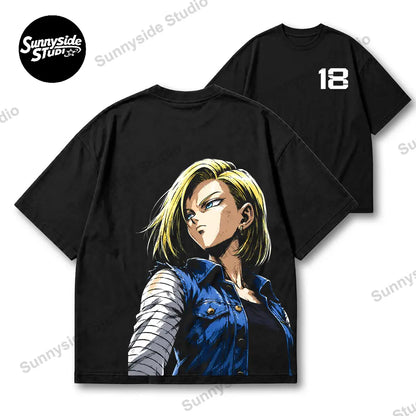 "GAZE" Series Anime 90s Graphic Tee – Retro Anime US Regular Fit Streetwear T-Shirt