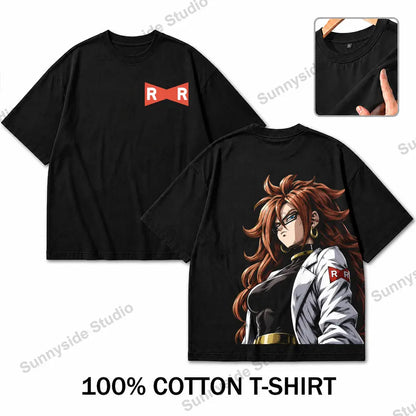 "GAZE" Series Anime 90s Graphic Tee – Retro Anime US Regular Fit Streetwear T-Shirt