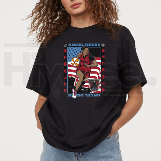 Angel Reese Atlanta Dream American Flag - Hiyatee