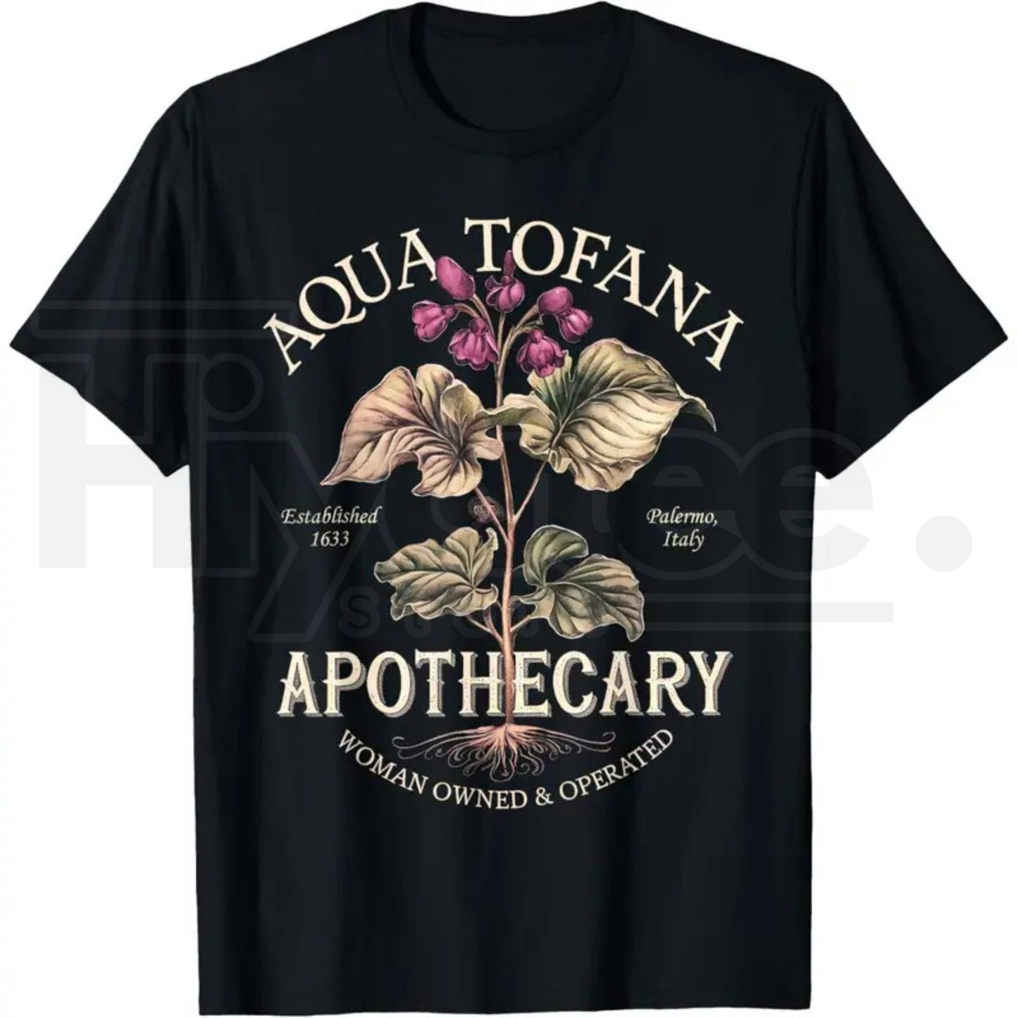 "Aqua Tofana" – Funny Feminist Apothecary Vintage Graphic Top - Hiyatee