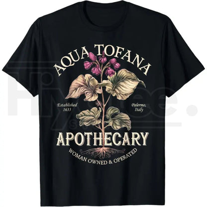 "Aqua Tofana" – Funny Feminist Apothecary Vintage Graphic Top - Hiyatee