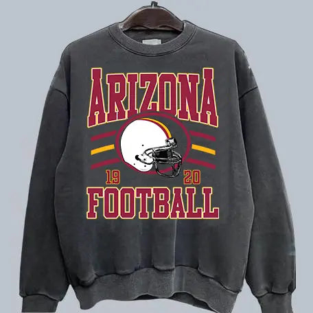 Vintage Team Football Oversized 90s Dark Heather Sweatshirt Retro Sport Tee