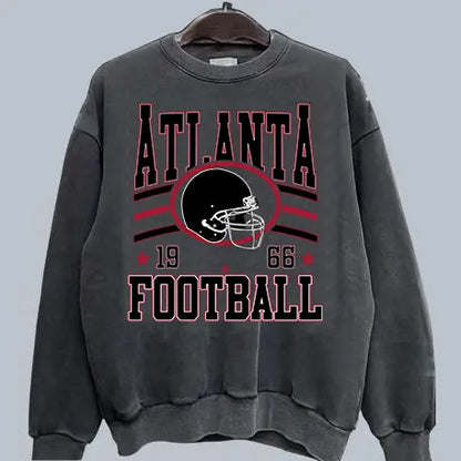 Vintage Team Football Oversized 90s Dark Heather Sweatshirt Retro Sport Tee