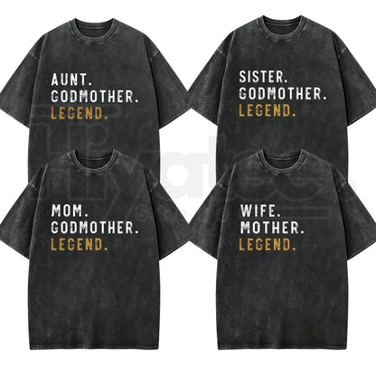 Aunt Godmother Legend T-Shirt – Funny Godparent Gift Cozy Crewneck Sweater. - Hiyatee