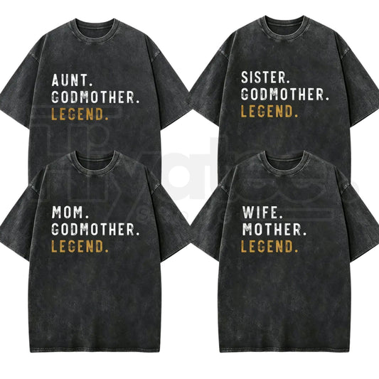 Aunt Godmother Legend T-Shirt – Funny Godparent Gift Cozy Crewneck Sweater. - Hiyatee