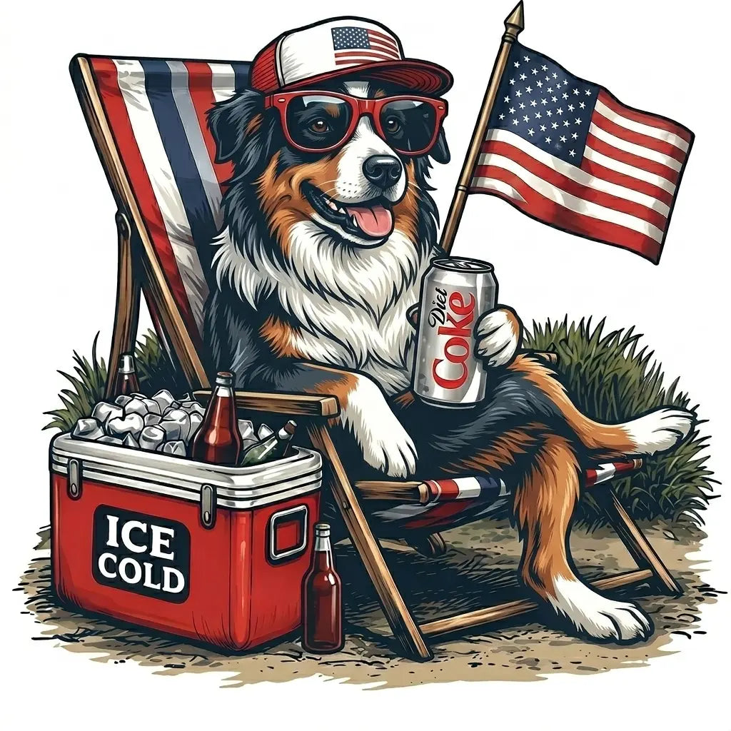 Comfort Colors® Funny 4th of July Dog Shirt – Retro Labrador Diet Coke Patriotic Tee