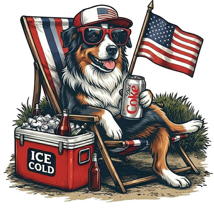 Comfort Colors® Funny 4th of July Dog Shirt – Retro Labrador Diet Coke Patriotic Tee