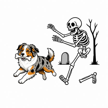 Comfort Colors 50+ Dog Breeds Halloween Skeleton Tee