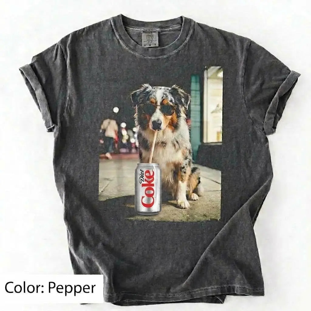 Comfort Colors Dog & Diet Coke Shirt – Funny Custom Dog Breed Tee