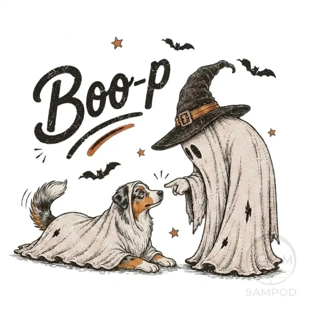Funny Halloween Dog Mom Boo-p Ghost Dog Comfort Colors Tee