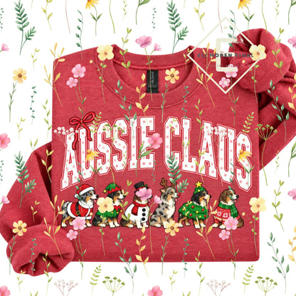 Christmas 30+ Dog Breed Sweatshirt – Merry Dogmas Holly Xmas Pullover, Vintage Santa Dog Lover Crewneck