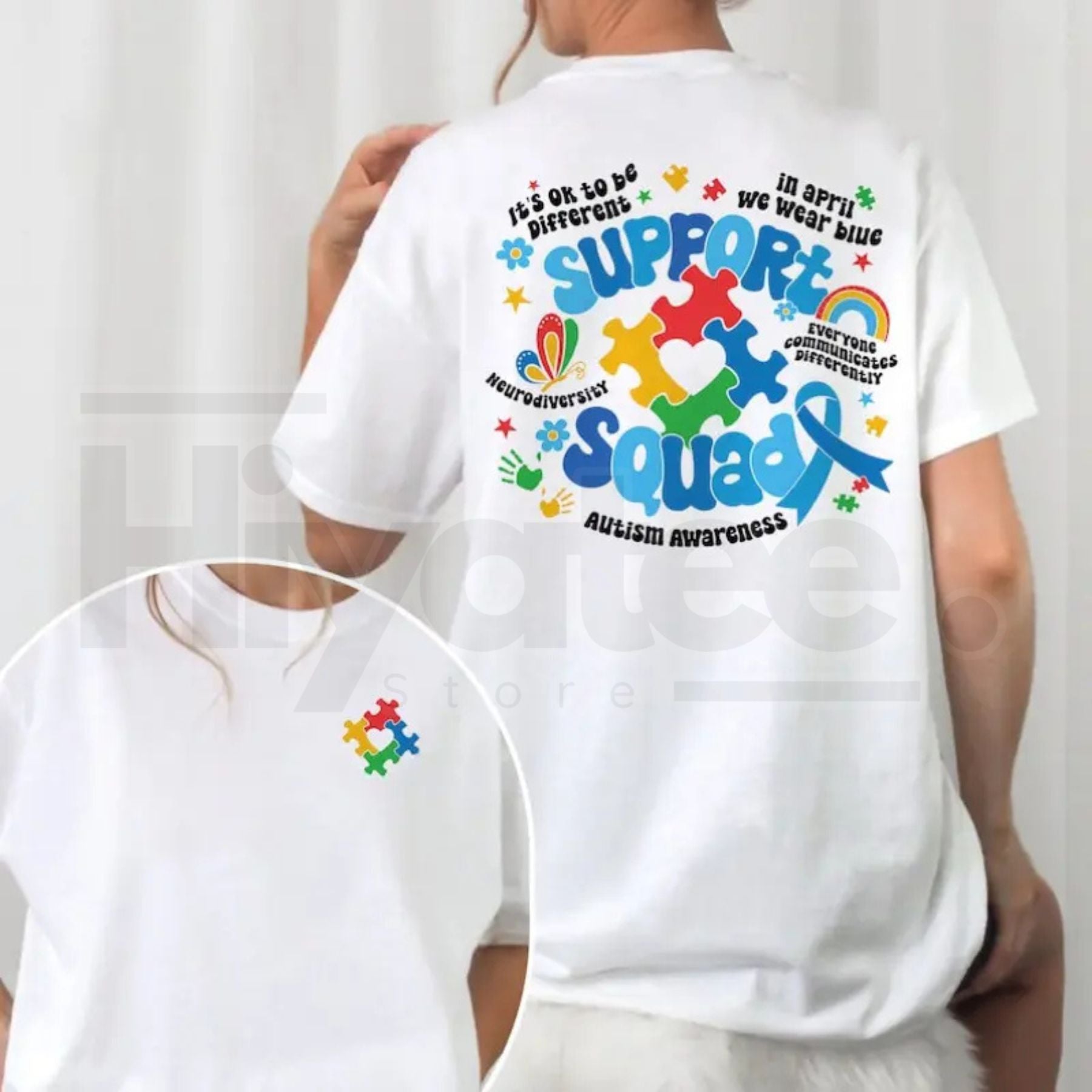 "Autism Support Squad" – Family Awareness Inclusion Neurodiversity Graphic - Hiyatee