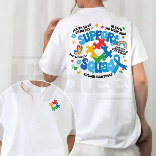 "Autism Support Squad" – Family Awareness Inclusion Neurodiversity Graphic - Hiyatee