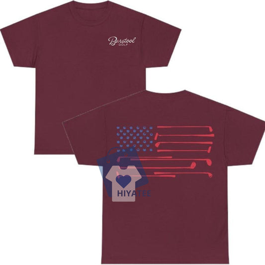 BARSTOOL Golf Flag T-Shirt – Trendy Cotton Graphic Tee for Men-Hiyatee