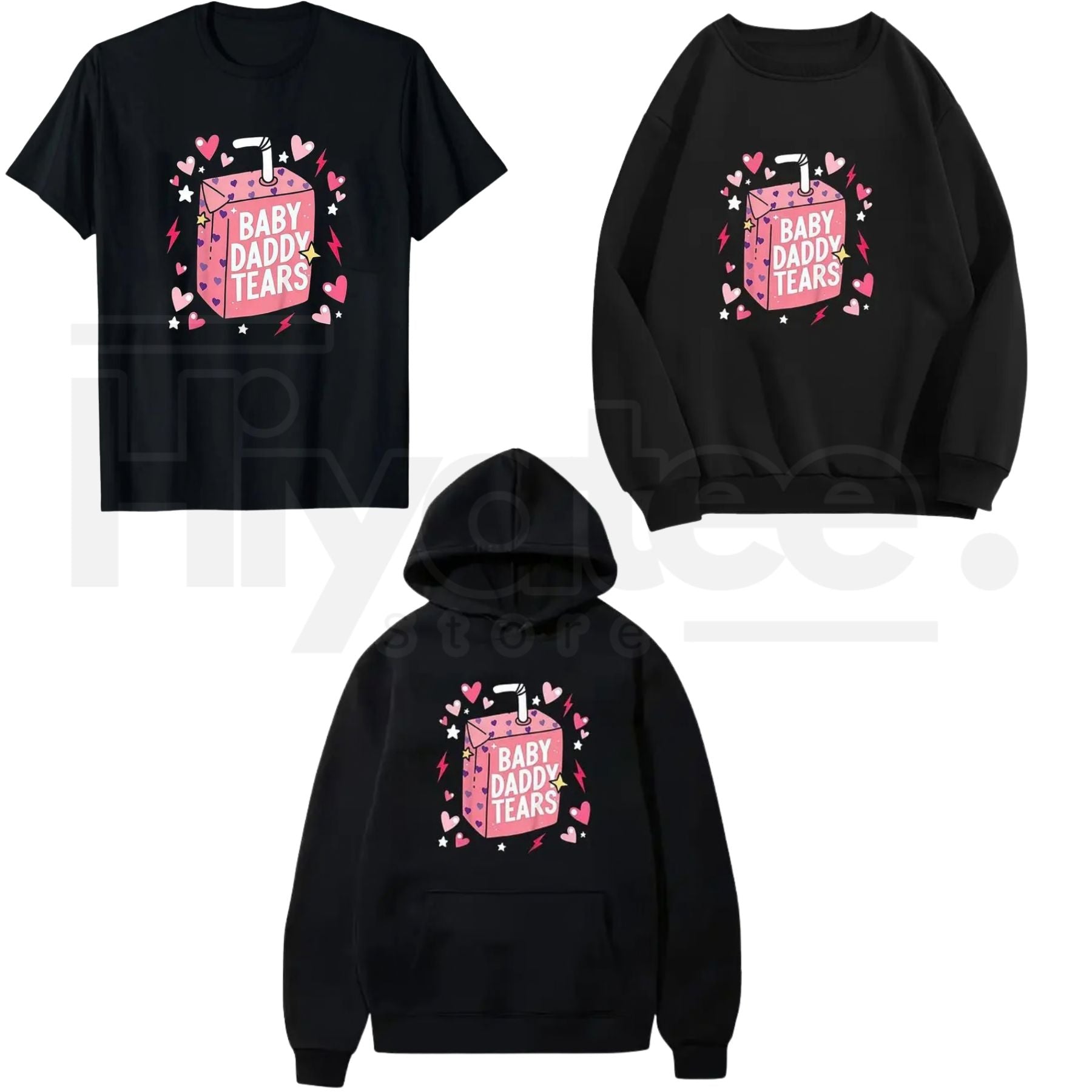 "Baby Daddy Tears" Funny Valentine's  – Love Heart Dad Is My Valentine Apparel - Hiyatee