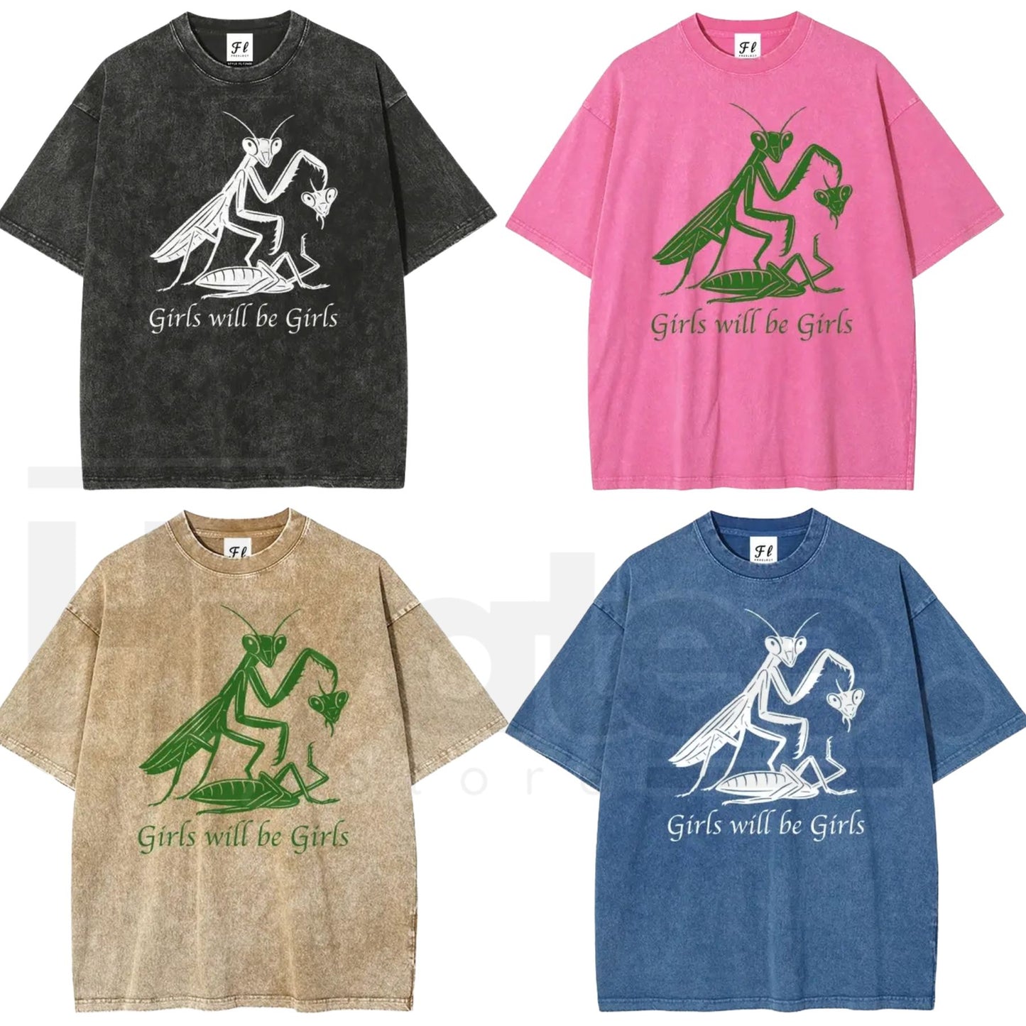 "Bad Omen" 230g Heavyweight Vintage Washed Streetwear Tee - Hiyatee