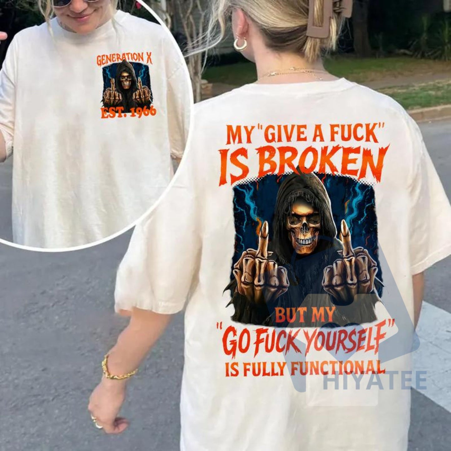 "Badass Generation" Gen X T-Shirt – Custom Year & FAFOT Slogan Tee - Hiyatee.
