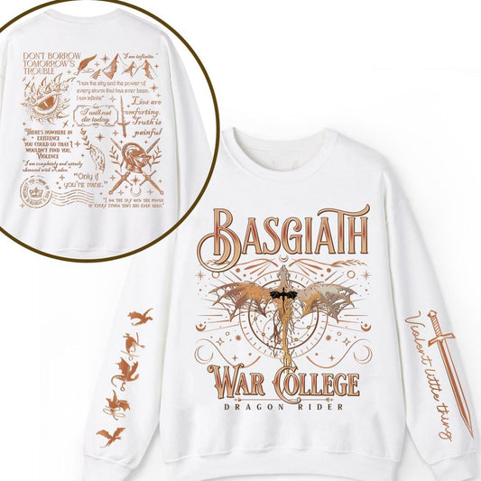 Basgiath War College Sweatshirt – Fourth Wing Inspired Fan Merch-Hiyatee