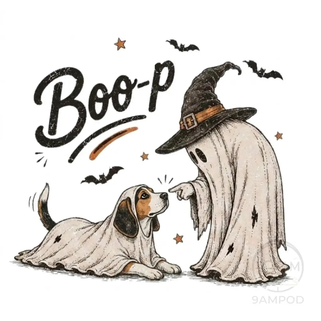 Funny Halloween Dog Mom Boo-p Ghost Dog Comfort Colors Tee