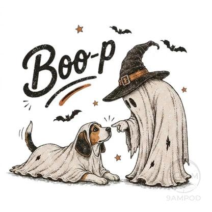 Funny Halloween Dog Mom Boo-p Ghost Dog Comfort Colors Tee