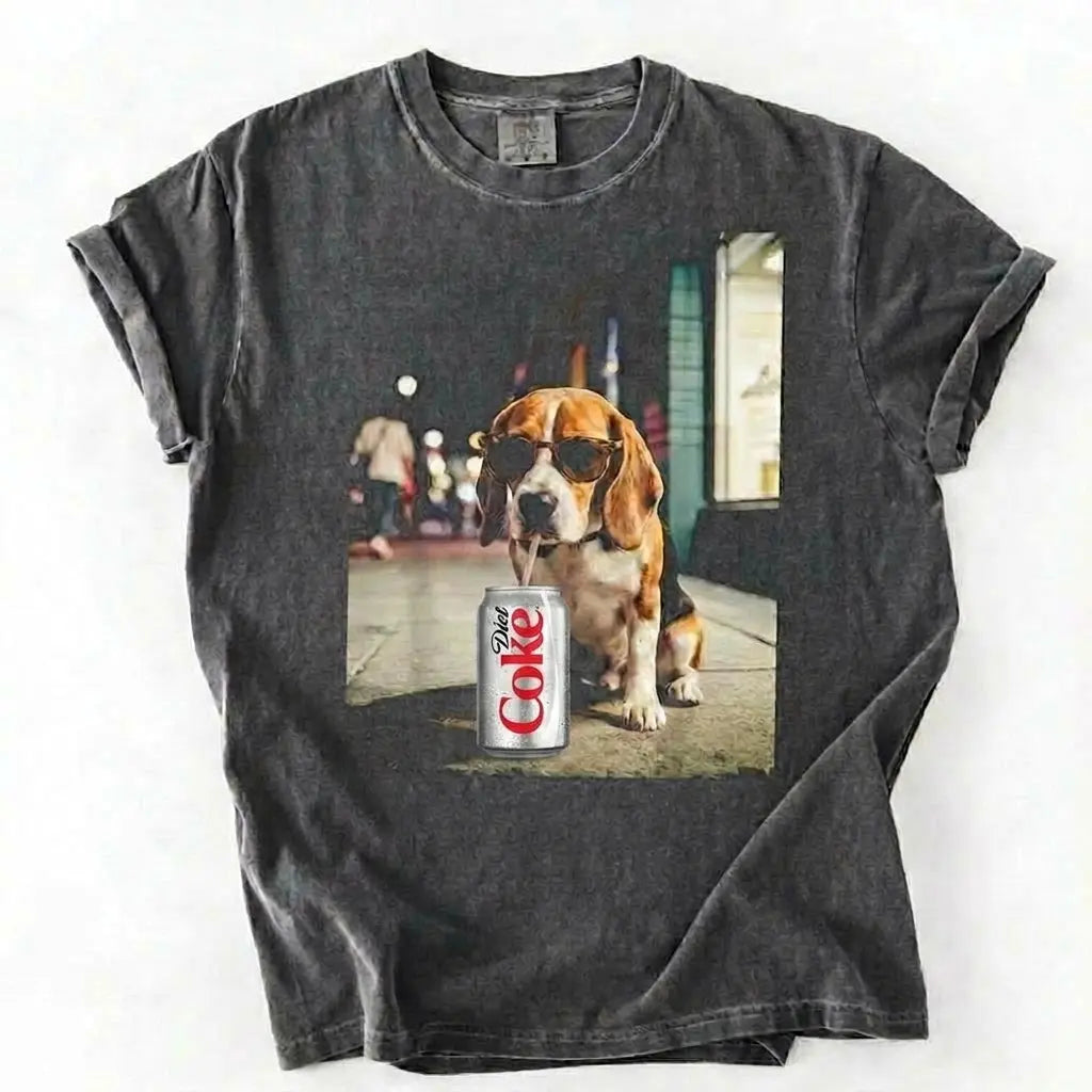 Comfort Colors Dog & Diet Coke Shirt – Funny Custom Dog Breed Tee