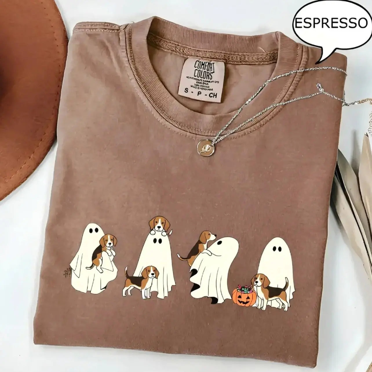 Comfort Colors Custom Dog Halloween Shirt Ghost Boba Tea Funny Dog Gift Tee