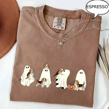 Comfort Colors Custom Dog Halloween Shirt Ghost Boba Tea Funny Dog Gift Tee