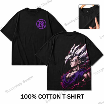 "GAZE" Series Anime 90s Graphic Tee – Retro Anime US Regular Fit Streetwear T-Shirt
