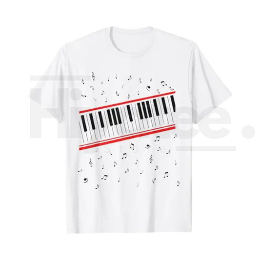 "Beat It" Piano Legend – Michael Jackson Music Notes Graphic Top - Hiyatee