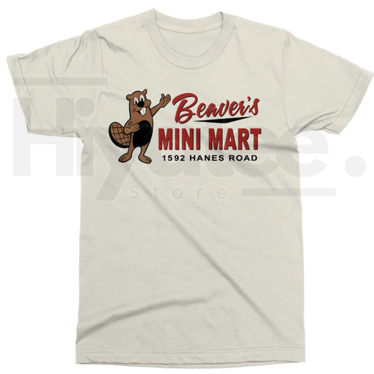 Beaver's Mini Mart Logo T-Shirt – Retro Convenience Store Graphic Tee - Hiyatee