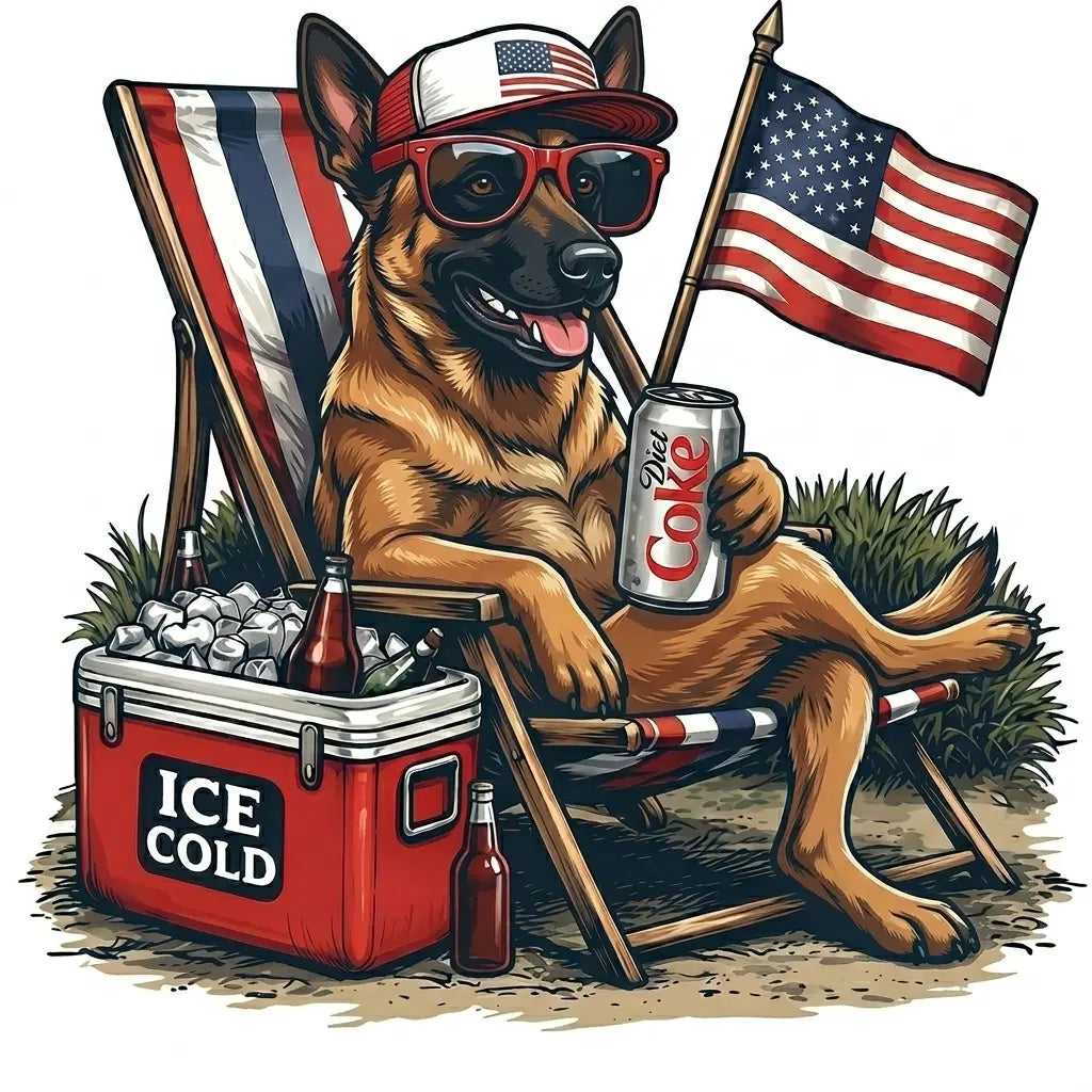 Comfort Colors® Funny 4th of July Dog Shirt – Retro Labrador Diet Coke Patriotic Tee