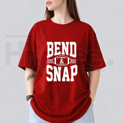 Bend & Snap Football Graphic T-Shirt – Funny Sports Mashup Tee - Hiyatee