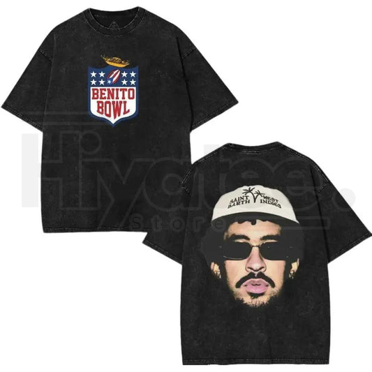 Benito Bowl 2026 Winter Edition Vintage Washed Tee – Heavyweight Anime Style Football Shirt, Team Benito Halftime Gear - Hiyatee