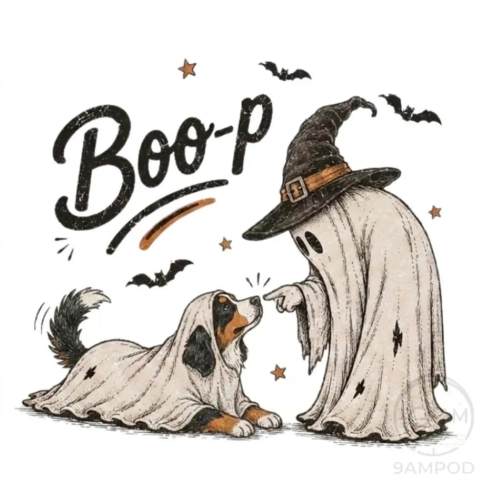 Funny Halloween Dog Mom Boo-p Ghost Dog Comfort Colors Tee