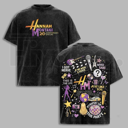 Best of Both Worlds Vintage Washed T-Shirt – 2000s Pop Nostalgia Graphic Tee - Hiyatee