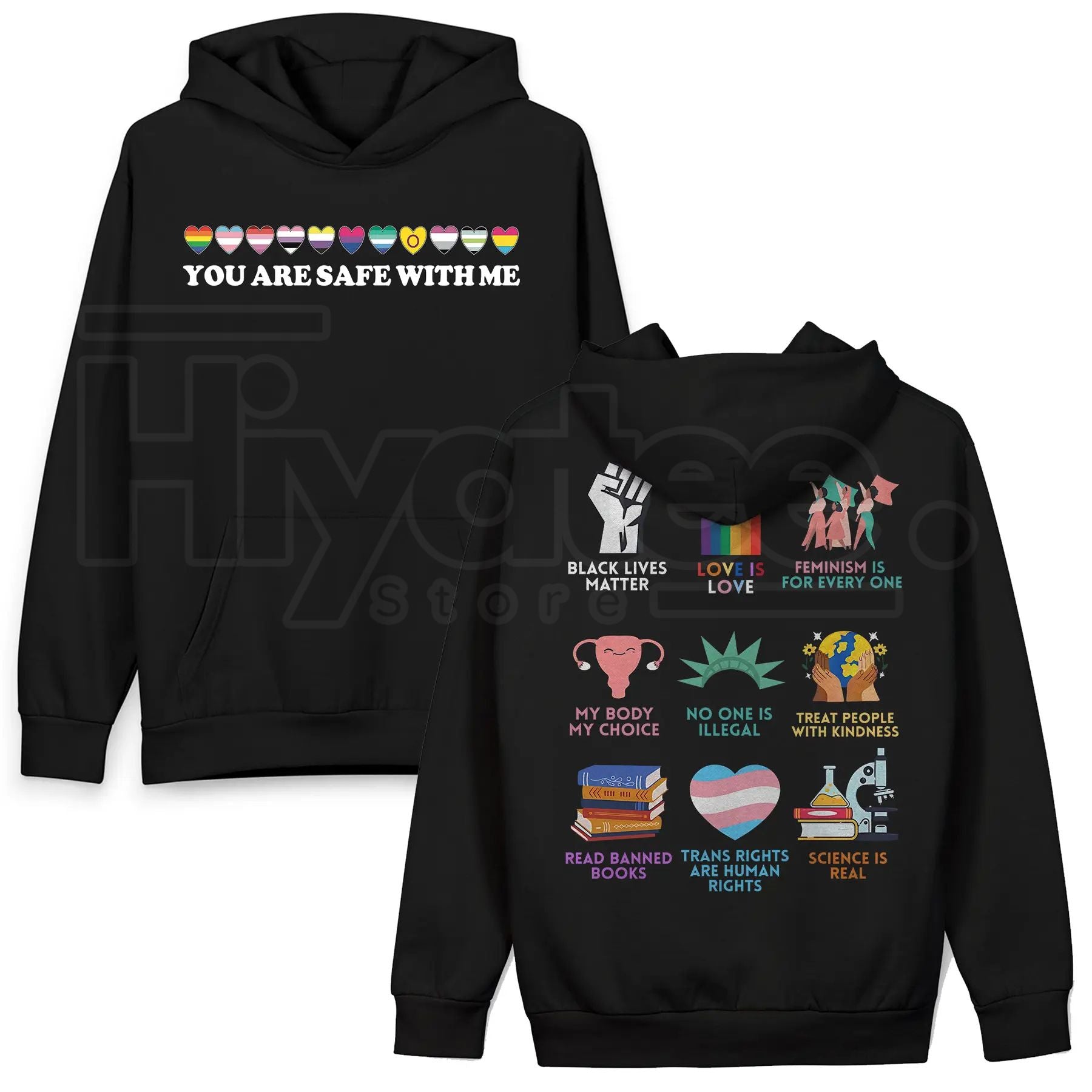 "Big Fan Of Human Rights" – Equality For All Hoodie - Hiyatee