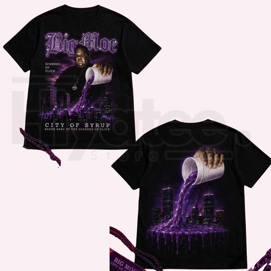 Big Moe Heavy Cotton Unisex Graphic T-Shirt – Houston Texas Screwed Up Click DJ Screw Tee - Hiyatee