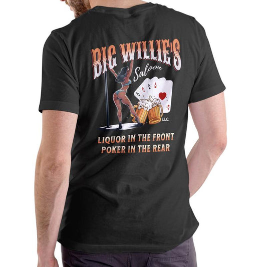 Big Willie's Saloon T-Shirt - Vintage Western Bar Tee, Retro Cowboy Style