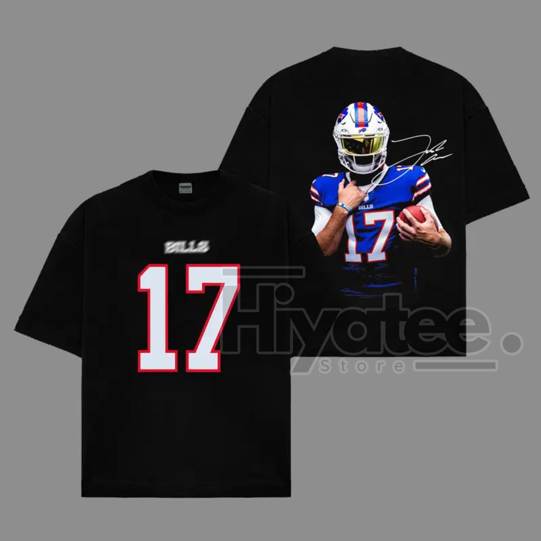 Bills Mafia Josh Allen 17 MVP Classic T-Shirt – Soft Cotton Football Game Day Tee - Hiyatee