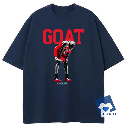 Black GOAT Jordan 12 Flu Game Sneaker Tee – Vintage Basketball-Inspired Shirt-Hiyatee