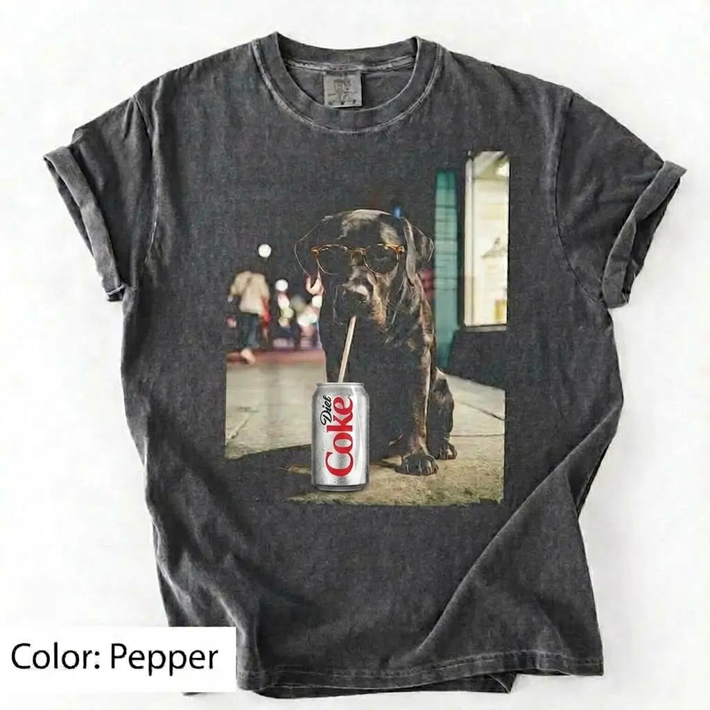 Comfort Colors Dog & Diet Coke Shirt – Funny Custom Dog Breed Tee