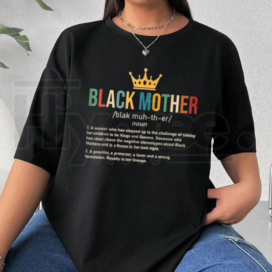 "Black Mother Definition" – African American Mom Heritage Top - Hiyatee